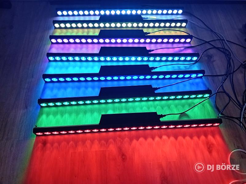 Saját videó!2db van! Led bar 24x3w RGB (beszámítás is) 98cm Szeged - Győr