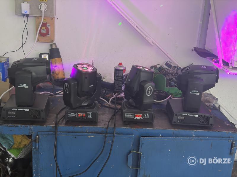 Eladó 2db Showtec Phanton 50 led spot és 2db Fénytechnikashop-os Bee eye laser robotlámpák