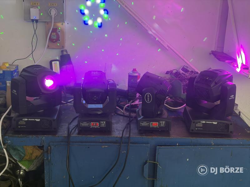 Eladó 2db Showtec Phanton 50 led spot és 2db Fénytechnikashop-os Bee eye laser robotlámpák