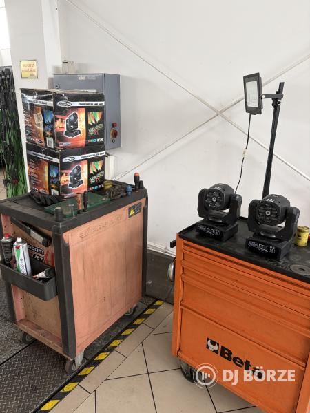 Eladó 2db Showtec Phanton 50 led spot és 2db Fénytechnikashop-os Bee eye laser robotlámpák