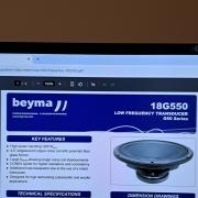 Beyma 18G550 Hangszóró Pár