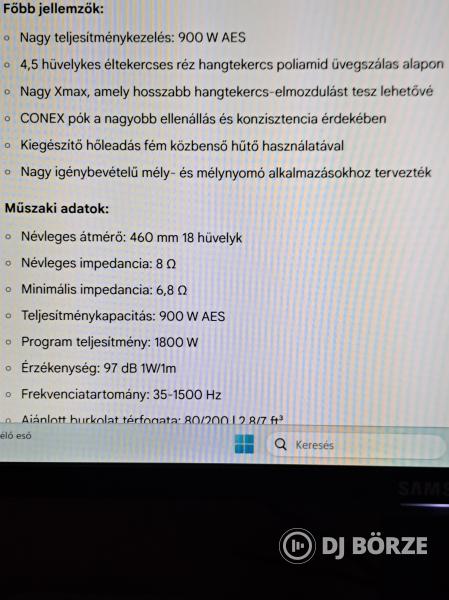 Beyma 18G550 Hangszóró Pár