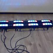 4db RGBW Led spider egy csíkon összekábelezve (beszámítás is)