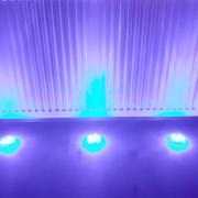 Medence világítás!4db rgb távirányítós, vízálló, elemes/aksis hangulat színező lámpa.