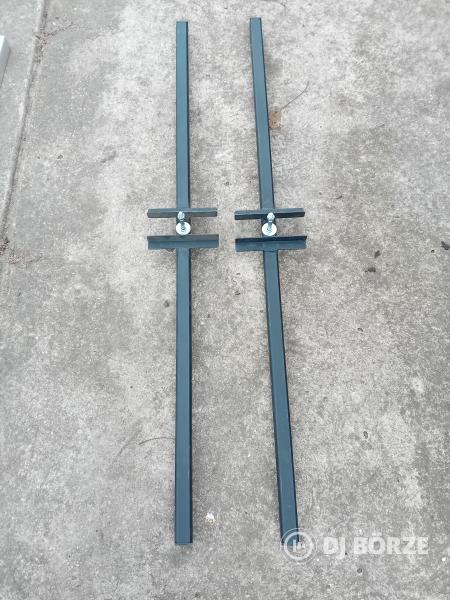 2db Showtec Showbar 4, fénytartó gerendák, szállító láda, nagy kerekek stb