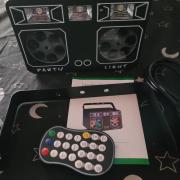 Mini party fény gobo lader rgb strobi