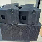 2 db Turbosound MANCHESTER MV212 + 1 db Turbosound MANCHESTER MS218 (dupla 18” sub)