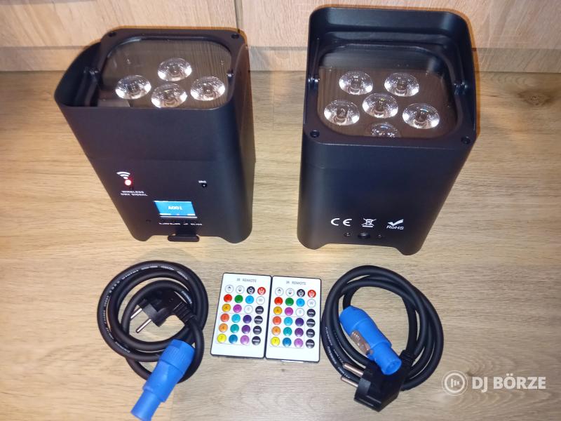 20db van!Akkus 6x18w rgbwa uv(beszámítás is)Bp.- Szeged