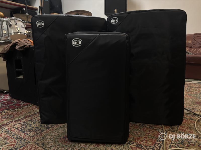 Komplett PA szett: Alto PBM 8.250 keverő-erősítő + 2db JBL EON 300 15"passzív hangfal + tokok.