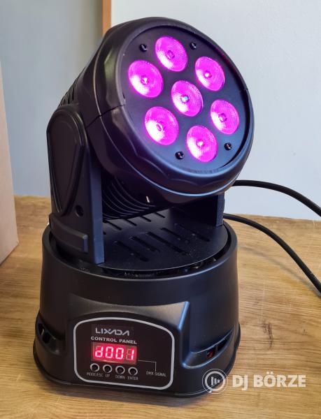 Eladó 4 db bontott, de vadiúj LIXADA LED-es mozgófejes falfestő (PAR) lámpa