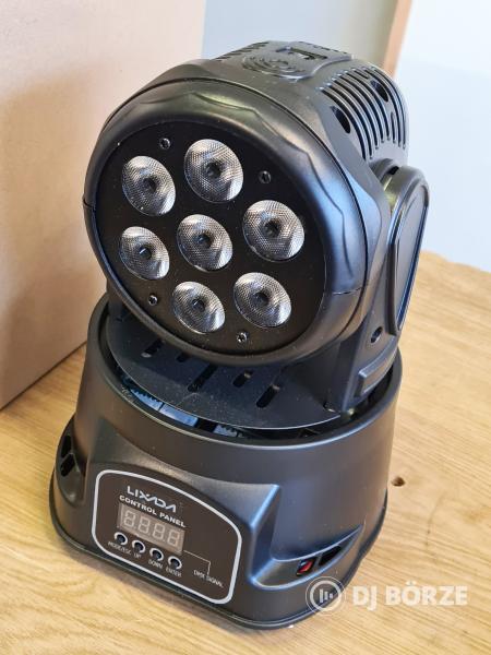 Eladó 4 db bontott, de vadiúj LIXADA LED-es mozgófejes falfestő (PAR) lámpa