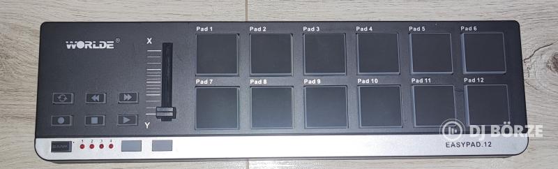 Worlde EASYPAD-12 hordozható USB MIDI vezérlő – szinte új állapotban!