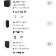JBL PRX hangrendszer eladó. 2x PRX918XLF + 2x PRX912 (Garancia,hibátlan)