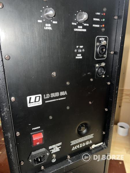 LD Systems LD SUB 88A, 150W RMS aktív mélyláda, szubláda tokkal