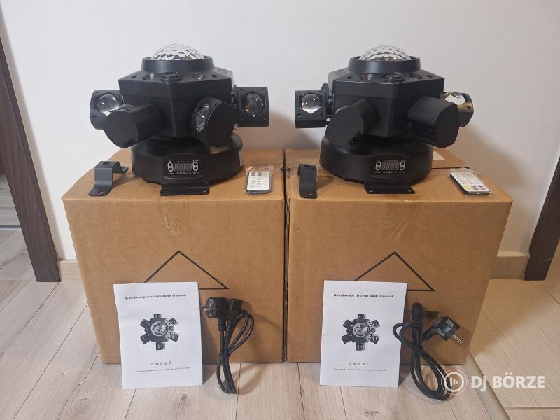 Eladó 2 db új 6 karú forgófejű 6 in 1 robotlámpa: