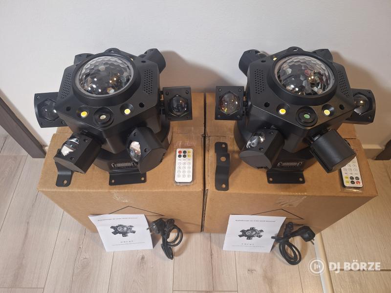 Eladó 2 db új 6 karú forgófejű 6 in 1 robotlámpa: