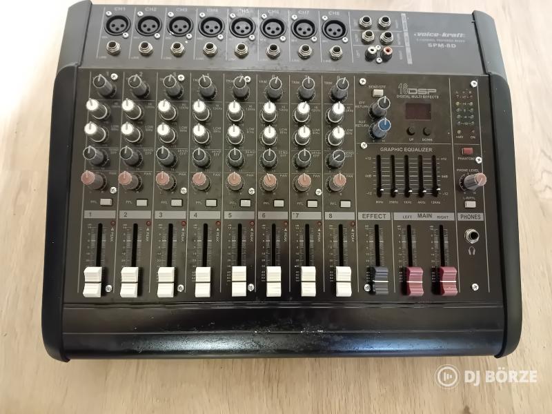 Voice-Kraft SPM-8D  keverő-erősítő(beszámítás is)