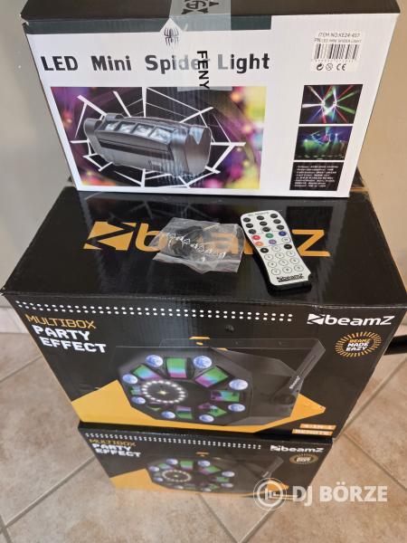 Lézer, stroboszkóp, LED egyben x2