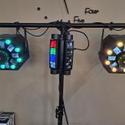 Lézer, stroboszkóp, LED egyben x2