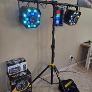 Lézer, stroboszkóp, LED egyben x2