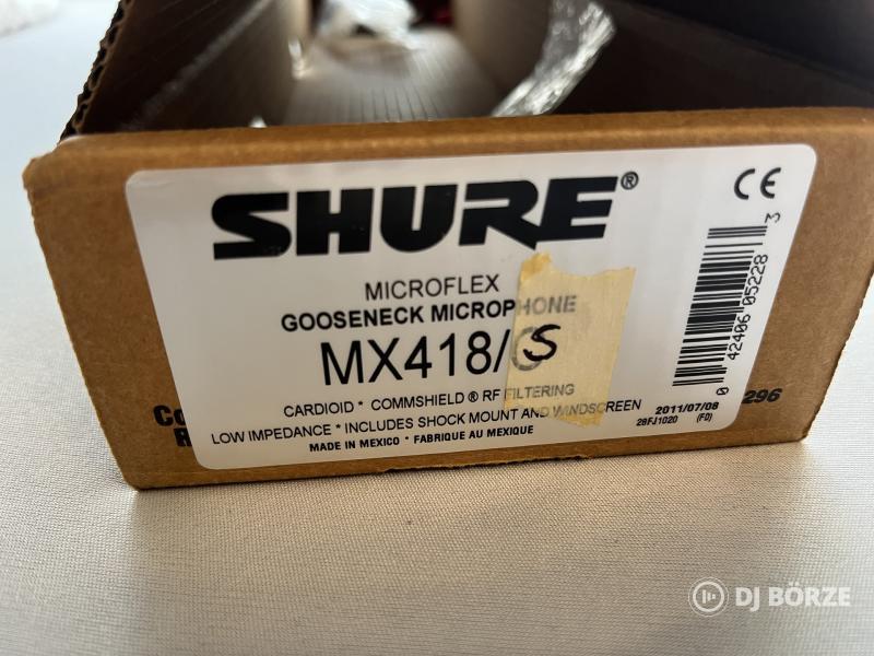Shure MX418/S Professzionális Hattyúnyakas Mikrofon Eladó