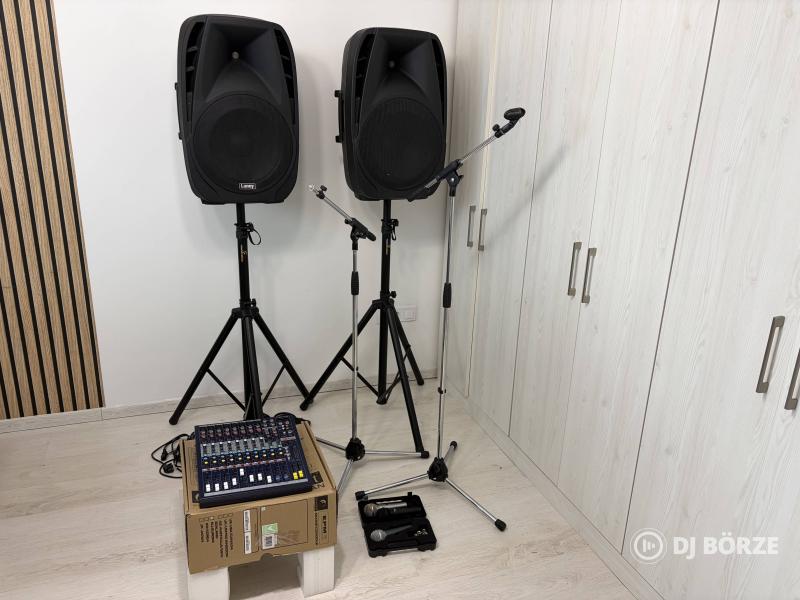 Komplett hangosítás szett – 2 db Laney aktív hangfal, Soundcraft keverő