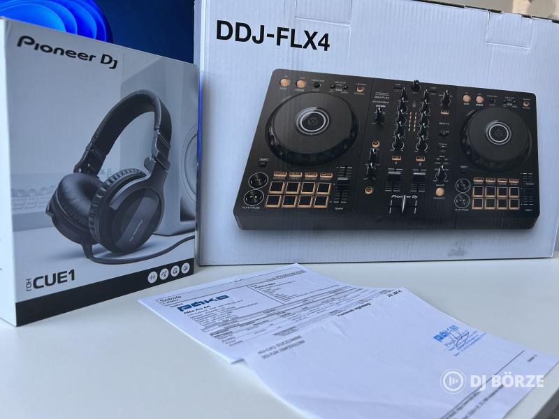 Pioneer DDJ FLX 4 kontroller +fejhallgató