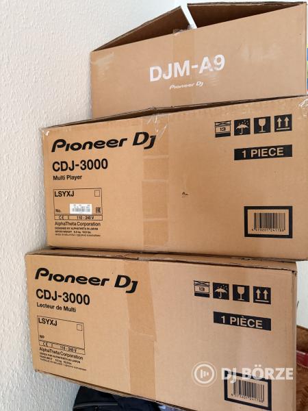 2db CDJ-3000, 1db DJM-A9 szett