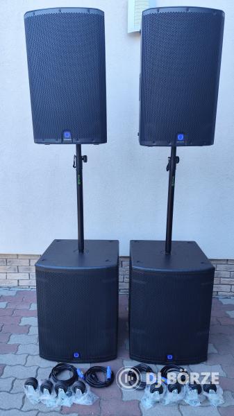 Turbosound iQ komplett hangrendszer (2x iQ18B + 2x iQ15) – Gyári tokokkal, szatelit rúdakkal eladó!