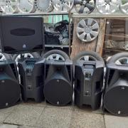 Mackie SRM 650, DB Technologies CROMO, 808D, DB 915DX, 512DX , 405, + tokok