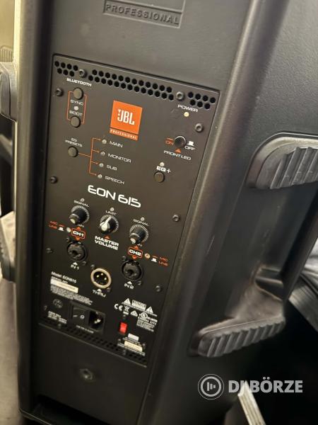 4db JBL EON 615 aktív hangfal gyári huzattal, kábelekkel és 2db FBT 18"sub
