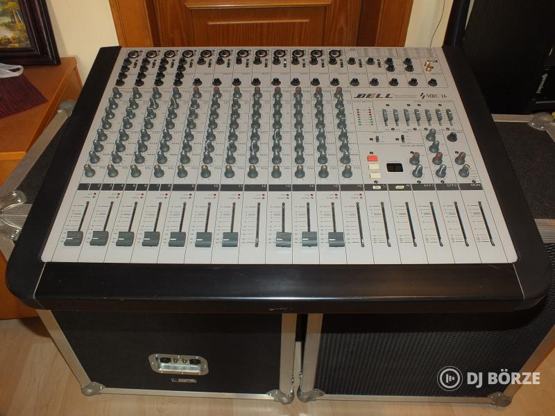 BELL Audio MRC 16 power mixer , 2 db. 15" hangfal HIBÁS