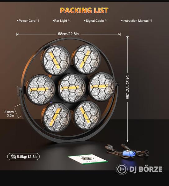 Eladó számlával, garanciával új 7x50 watt Retro Vintage wash/par lámpák