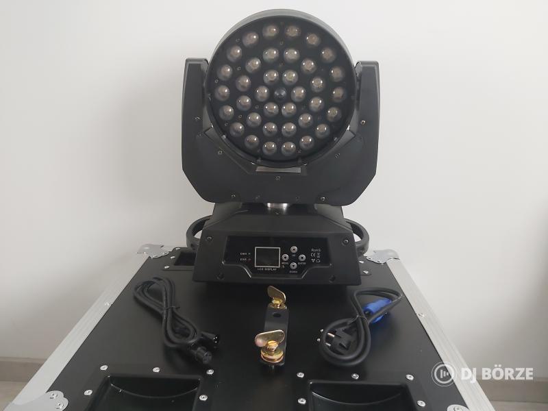 Eladó számlával, garanciával új 36x18 watt wash zoom robotlámpák rackekkel