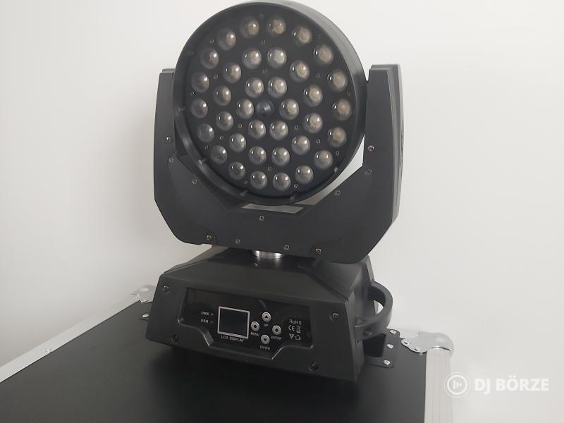 Eladó számlával, garanciával új 36x18 watt wash zoom robotlámpák rackekkel