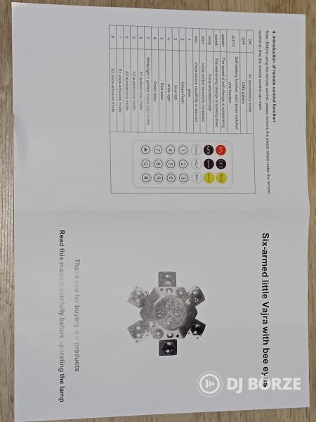 Okos nagy LED robot!6 karú 4 in 1 RGBW beam, strobi:White&gold, RG lézer (beszámítás is)Saját videó!