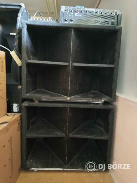 Tölcséres PA Szubláda pár (W-bin / Horn-loaded) – 2x 450W RMS
