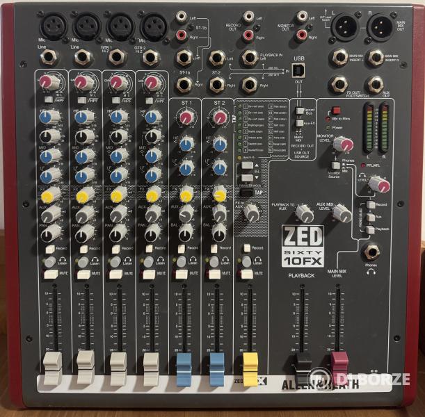 Allen & Heath Zed60-10FX 10csatornás zenekari keverő, új állapot