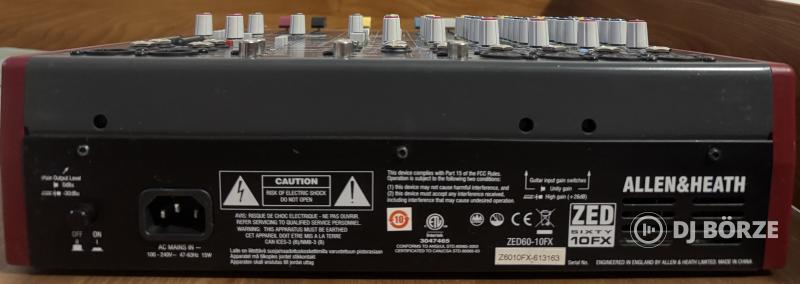 Allen & Heath Zed60-10FX 10csatornás zenekari keverő, új állapot