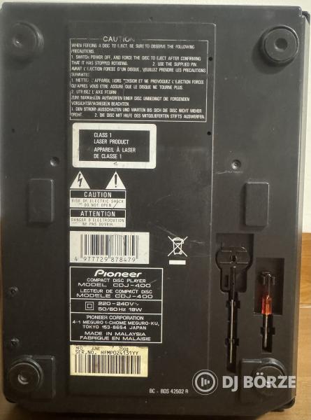 Pioneer CDJ 400, tökéletes működés, rack jár hozzá, ár/db