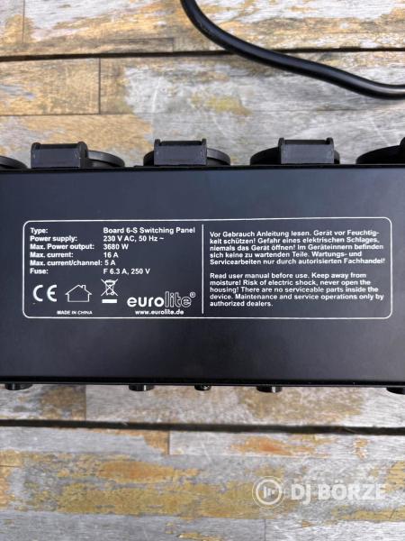 Eladó EUROLITE Board 6-S Kapcsoló panel 6 foglalattal Budakalászon.
