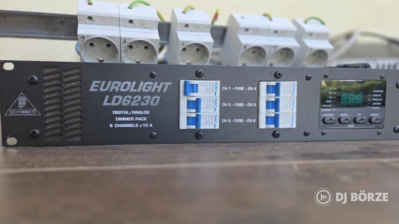 Komplett halogén színpadi fényszett – PAR lámpák, Behringer dimmer, fénykeverő