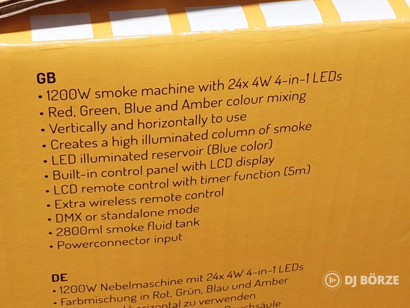 BEAMZ Blaze 1200 DMX vertikáis LED-es füstgép csak kipróbált, új állapotban eladó