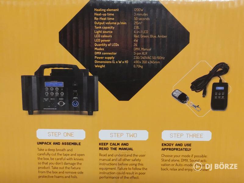 BEAMZ Blaze 1200 DMX vertikáis LED-es füstgép csak kipróbált, új állapotban eladó