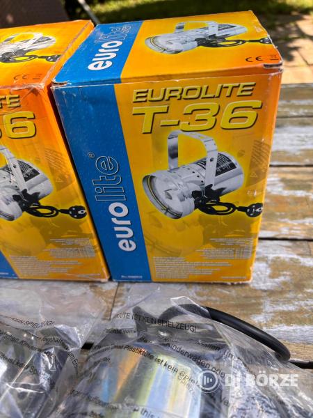 Eladó 3 db Eurolite T-36 PinSpot Króm színű- Budakalászon.