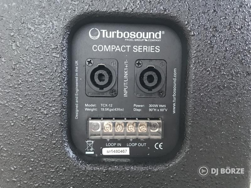 Újszerű állapotú Turbosound TCX-12 hangfalpár