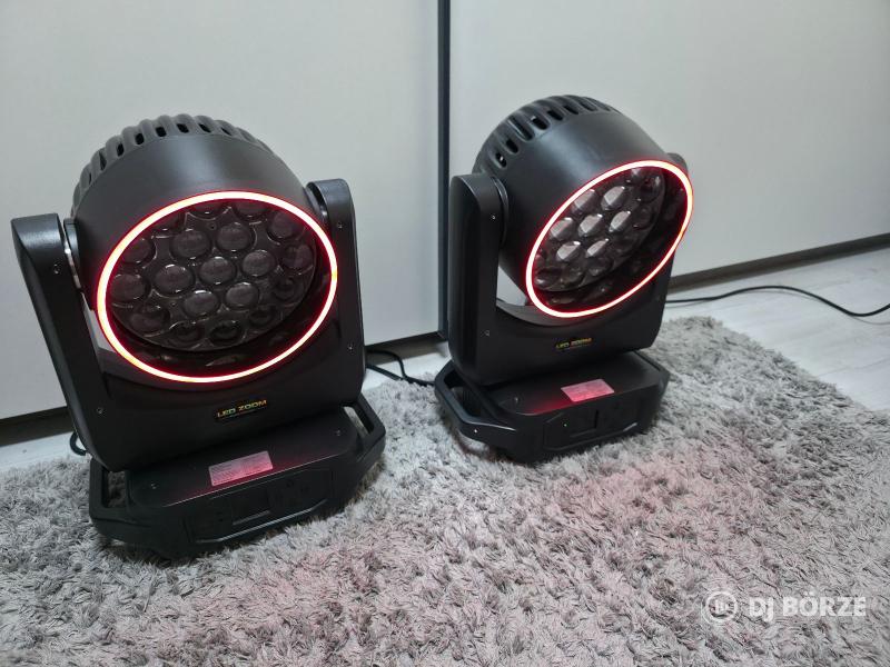 19x8W + Ring LED Wash Zoom Robotlámpa páros ÚJ!