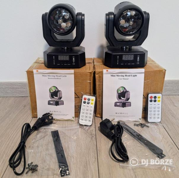 Eladó 4 db új, 40 watt teljesítményű forgó prizmás robotlámpa