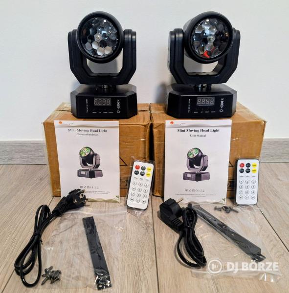 Eladó 4 db új, 40 watt teljesítményű forgó prizmás robotlámpa