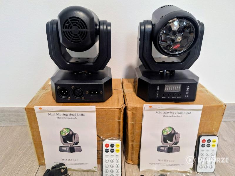Eladó 4 db új, 40 watt teljesítményű forgó prizmás robotlámpa